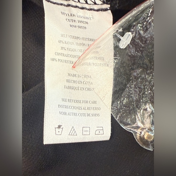 NWOT Kut from the Kloth Burnout Black Purple Velvet Sheer Dress Long Sleeve 8 - Picture 9 of 16